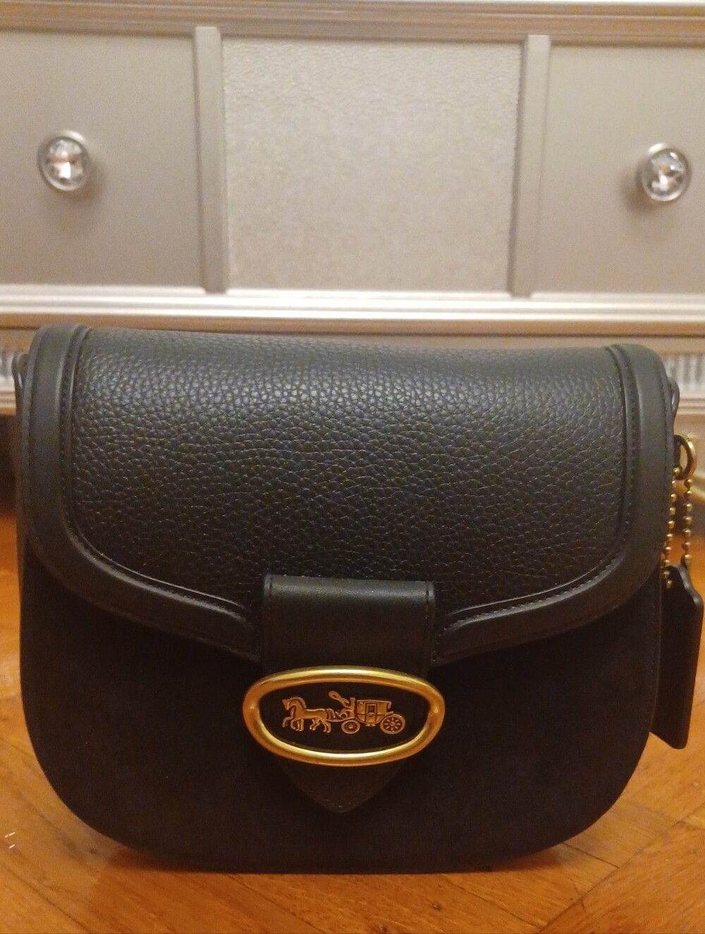 Coach Saddle Bag In Black